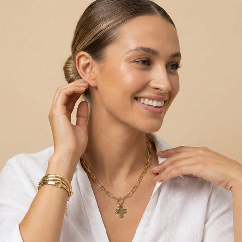 Paperclip Cross Necklace