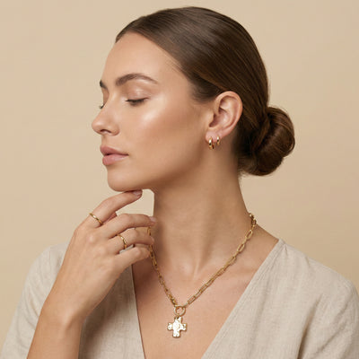 Paperclip Cross Necklace