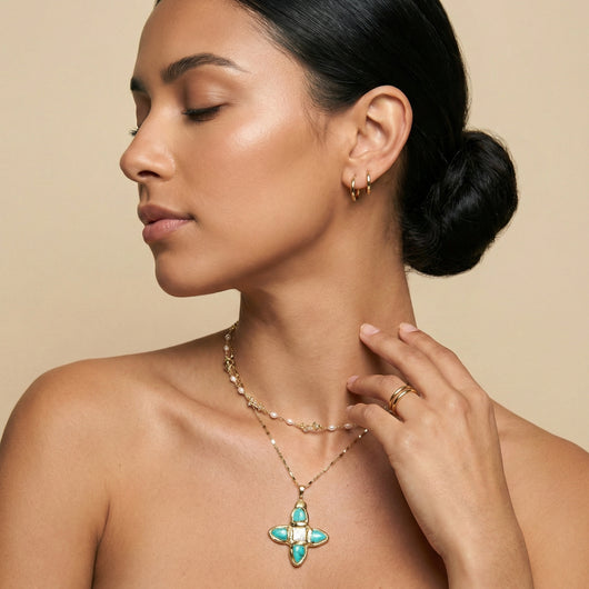 Turquoise Cross Necklace