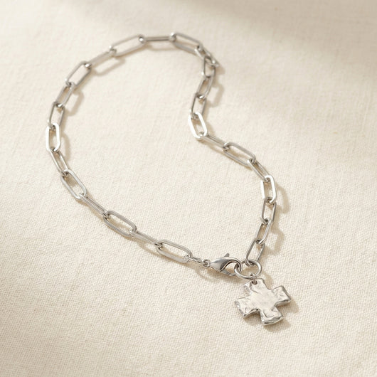 Paperclip Cross Necklace