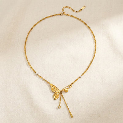 Butterfly Drop Necklace