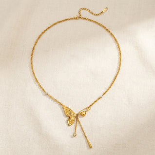 Butterfly Drop Necklace