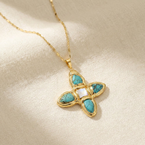 Turquoise Cross Necklace