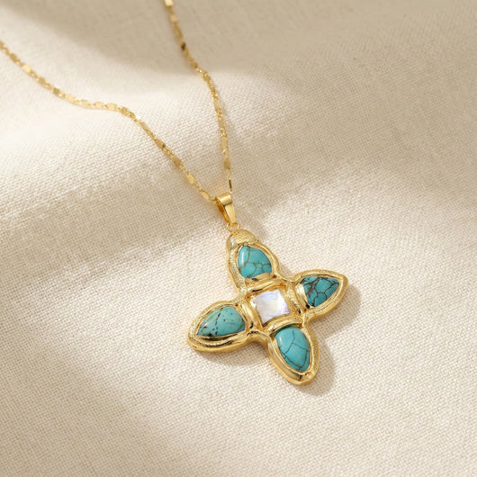 Turquoise Cross Necklace