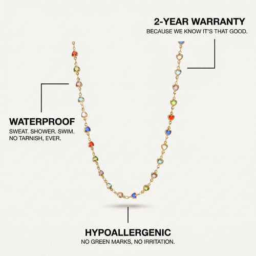 Rainbow Heart Necklace