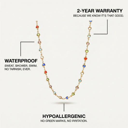 Rainbow Heart Necklace