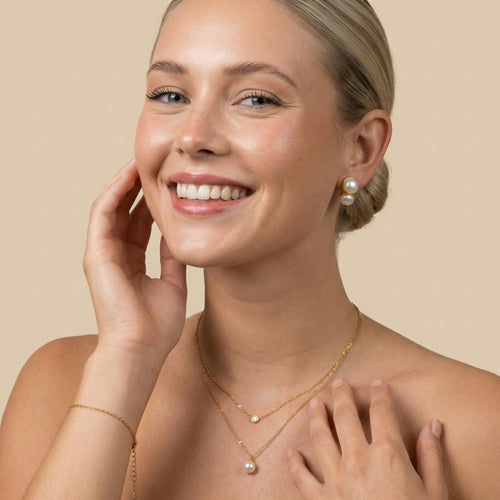 Pearl & Crystal Layer Necklace