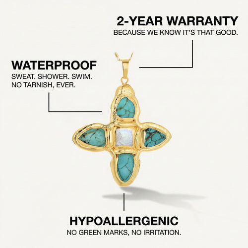 Turquoise Cross Necklace