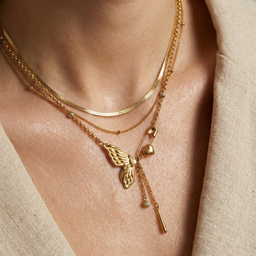 Butterfly Drop Necklace