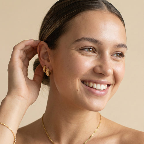 Moon & Star Huggie Hoops