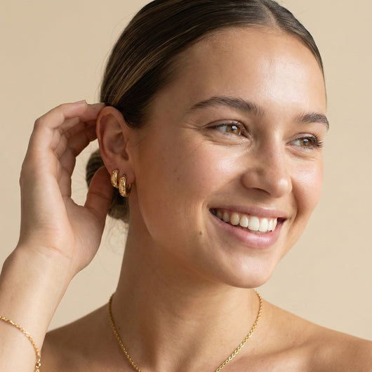 Moon & Star Huggie Hoops