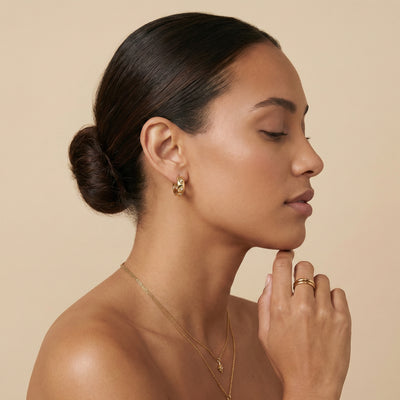 Moon & Star Huggie Hoops