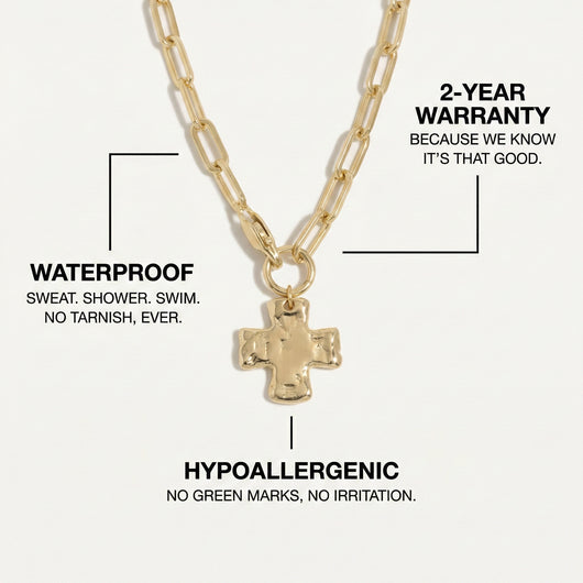 Paperclip Cross Necklace