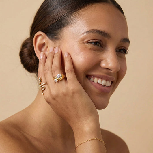 Pear & Marquise Wave Ring