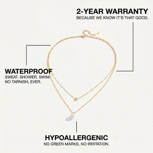 Pearl & Crystal Layer Necklace