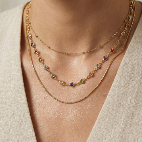 Rainbow Heart Necklace