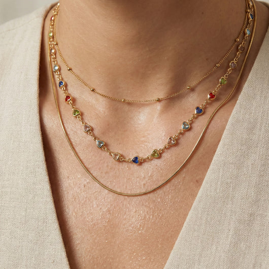 Rainbow Heart Necklace