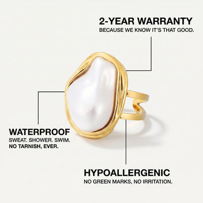 Baroque Pearl Ring