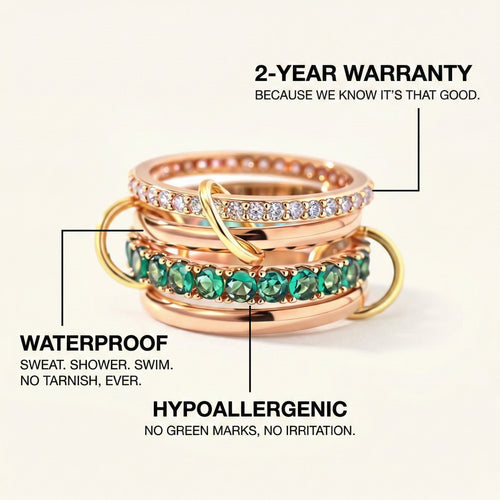 Ocean Stack Ring Set