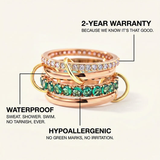 Ocean Stack Ring Set