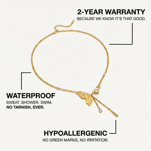 Butterfly Drop Necklace