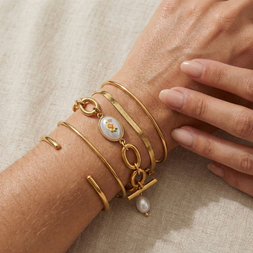 Floral Charm Bracelet