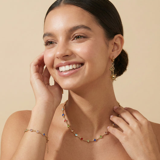 Rainbow Heart Necklace